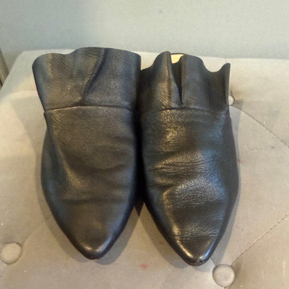 Free People Black Leather Mules - Picture 4 of 10